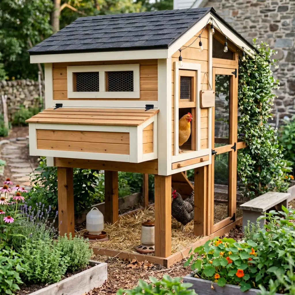 Elevate the Coop on Sturdy Timber Legs