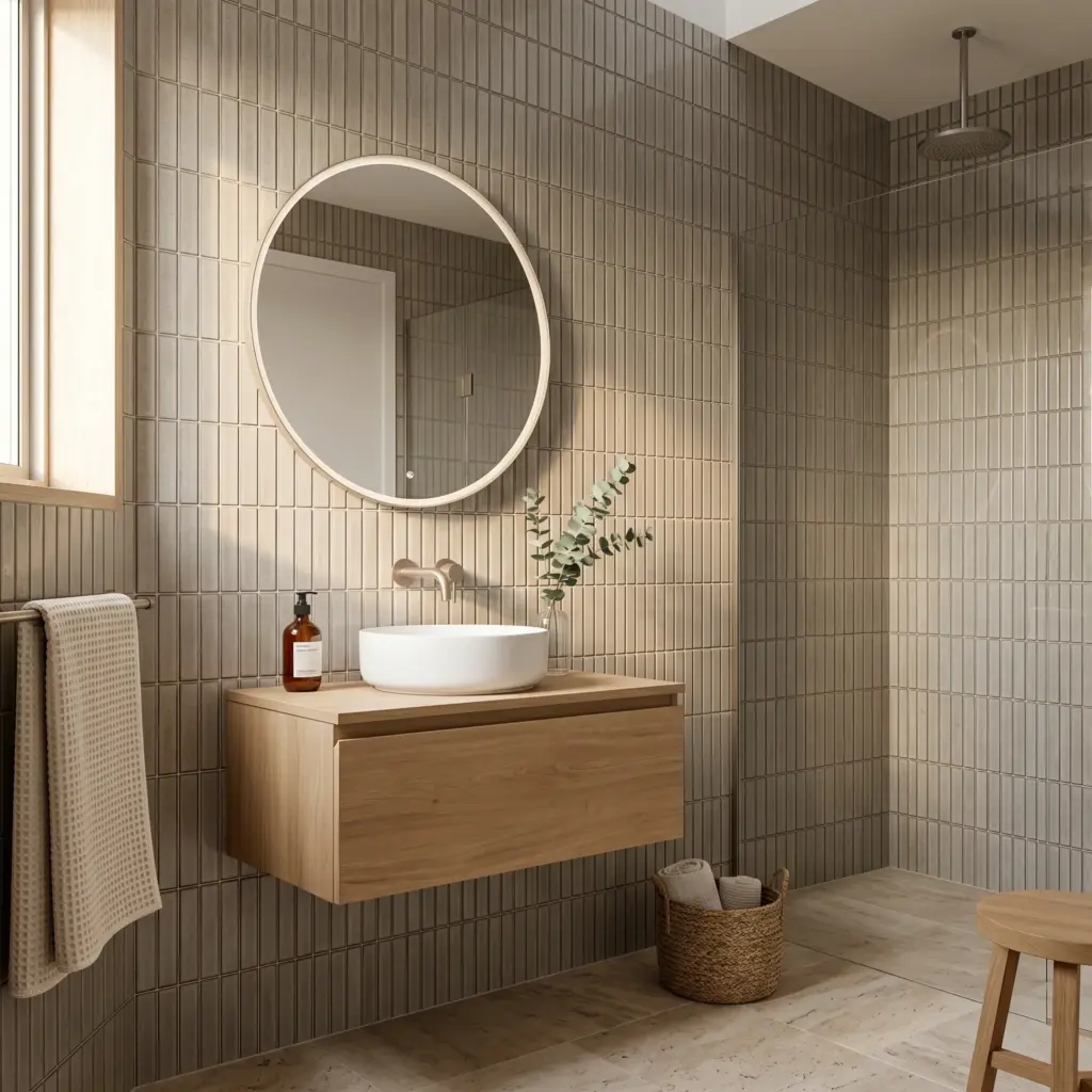 Floor-to-Ceiling Vertical Tiles