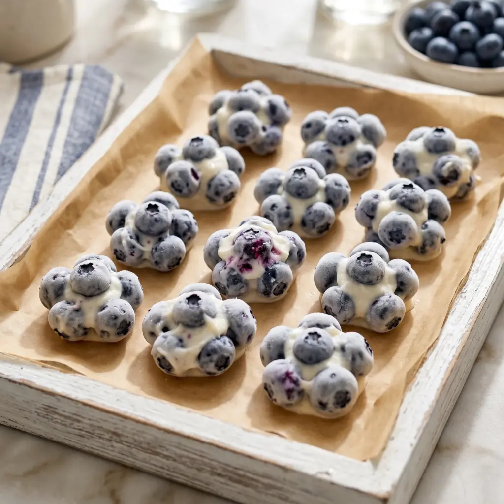 . Frozen Yogurt Blueberry Clusters