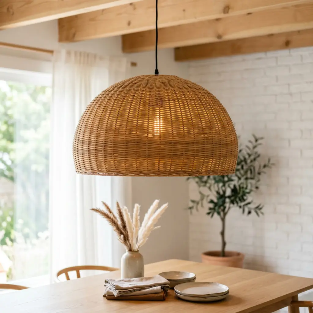Hang a Statement Rattan Light Fixture