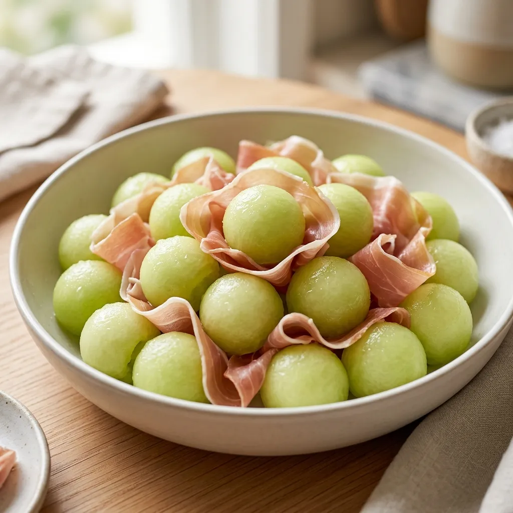 Honeydew & Salty Prosciutto Ribbons