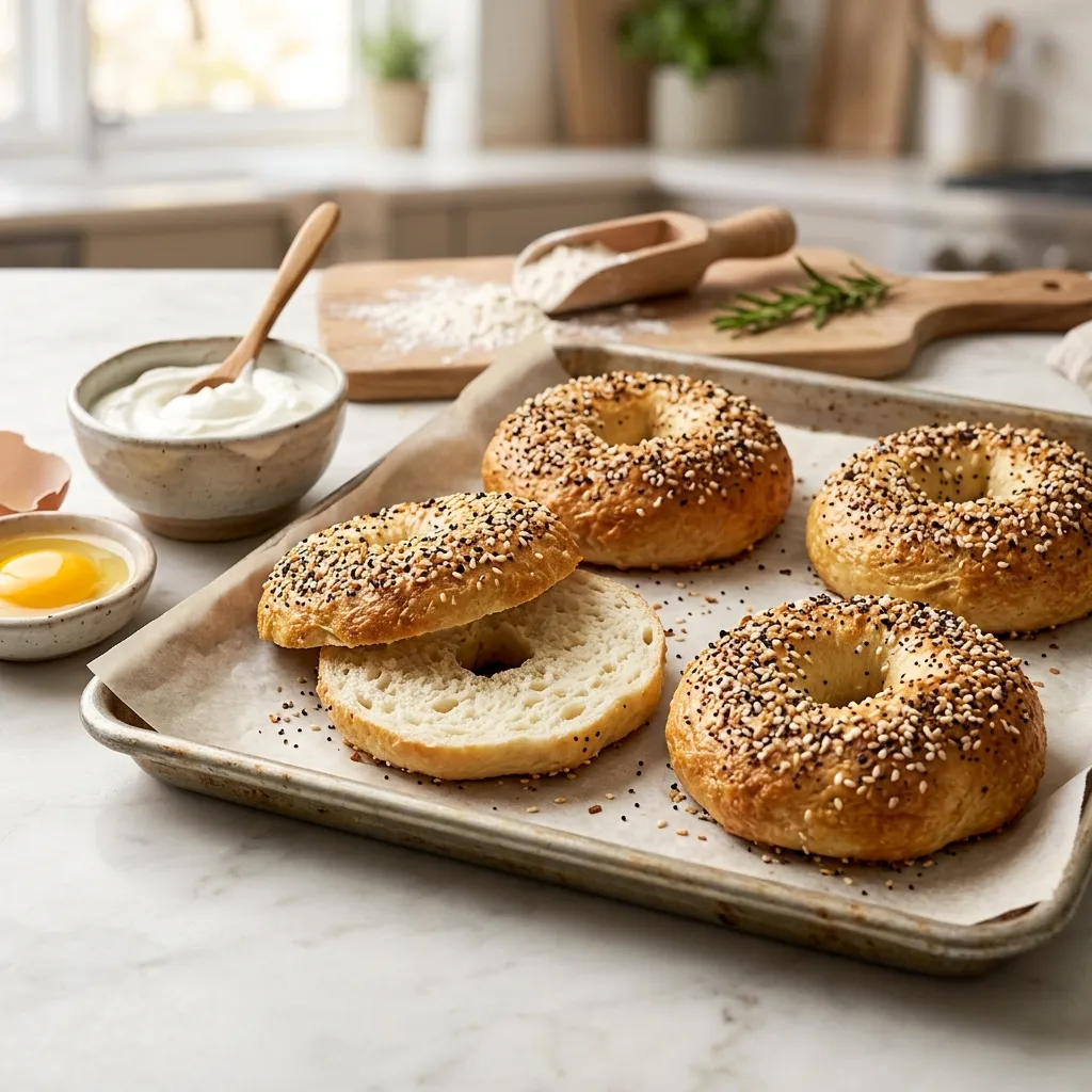 -Ingredient Greek Yogurt Bagels