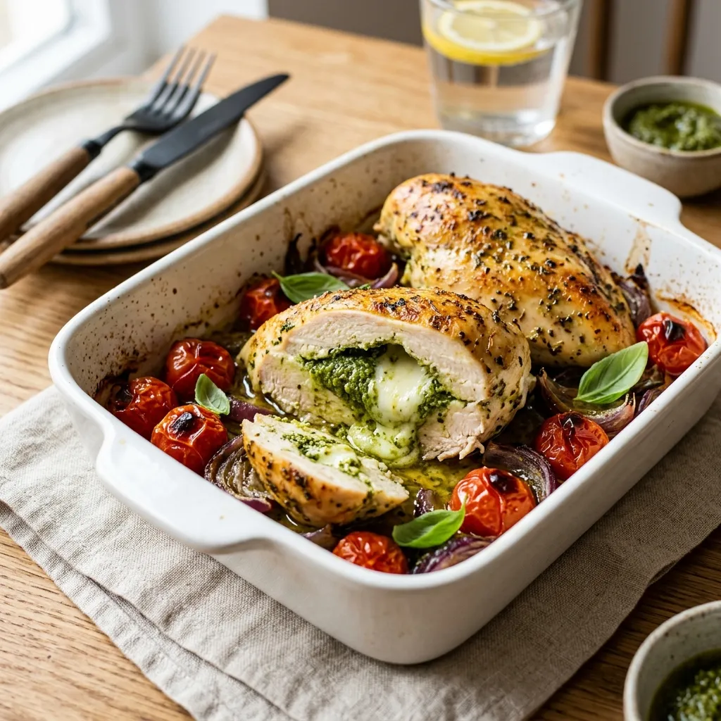 Ingredient Pesto Stuffed Chicken