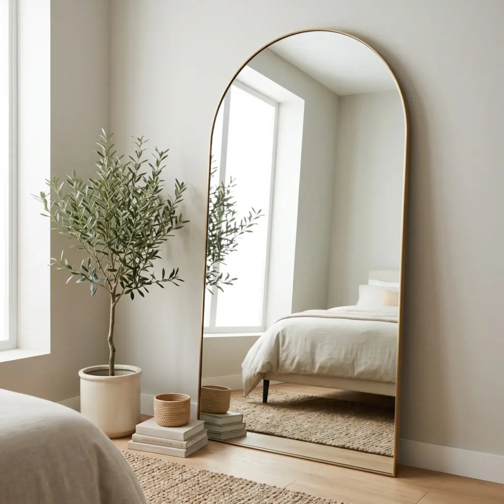 . Lean an Oversized Floor Mirror