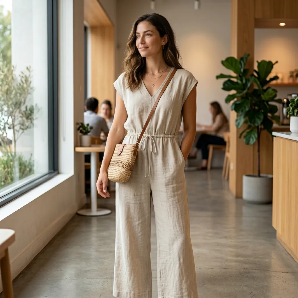 Lightweight Jumpsuit + Sandals