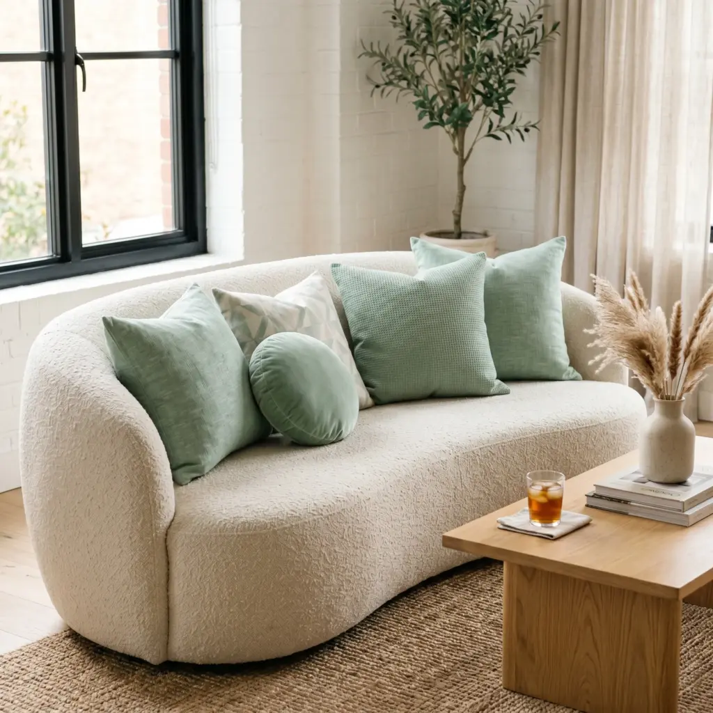 Mint Green Accent Pillows