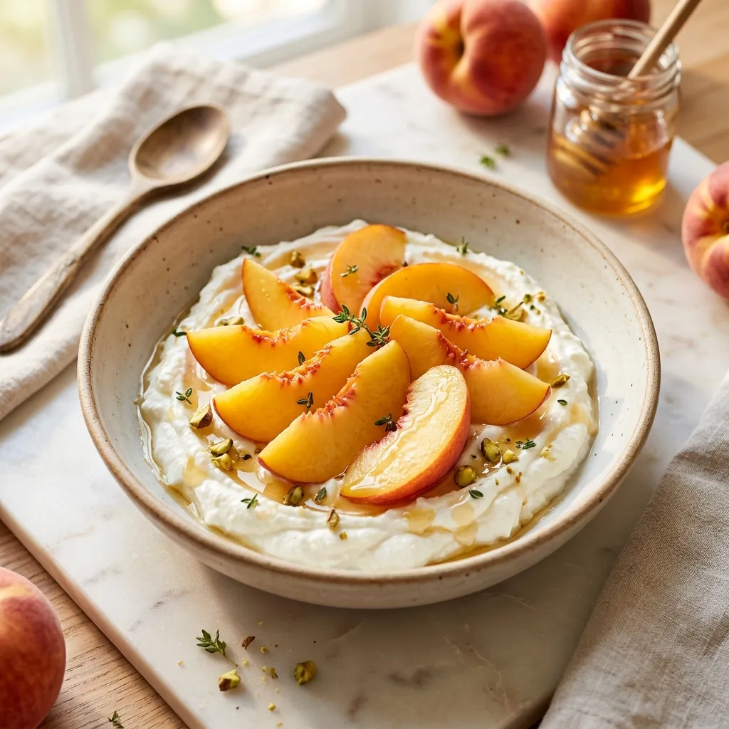 . Peaches with Whipped Ricotta