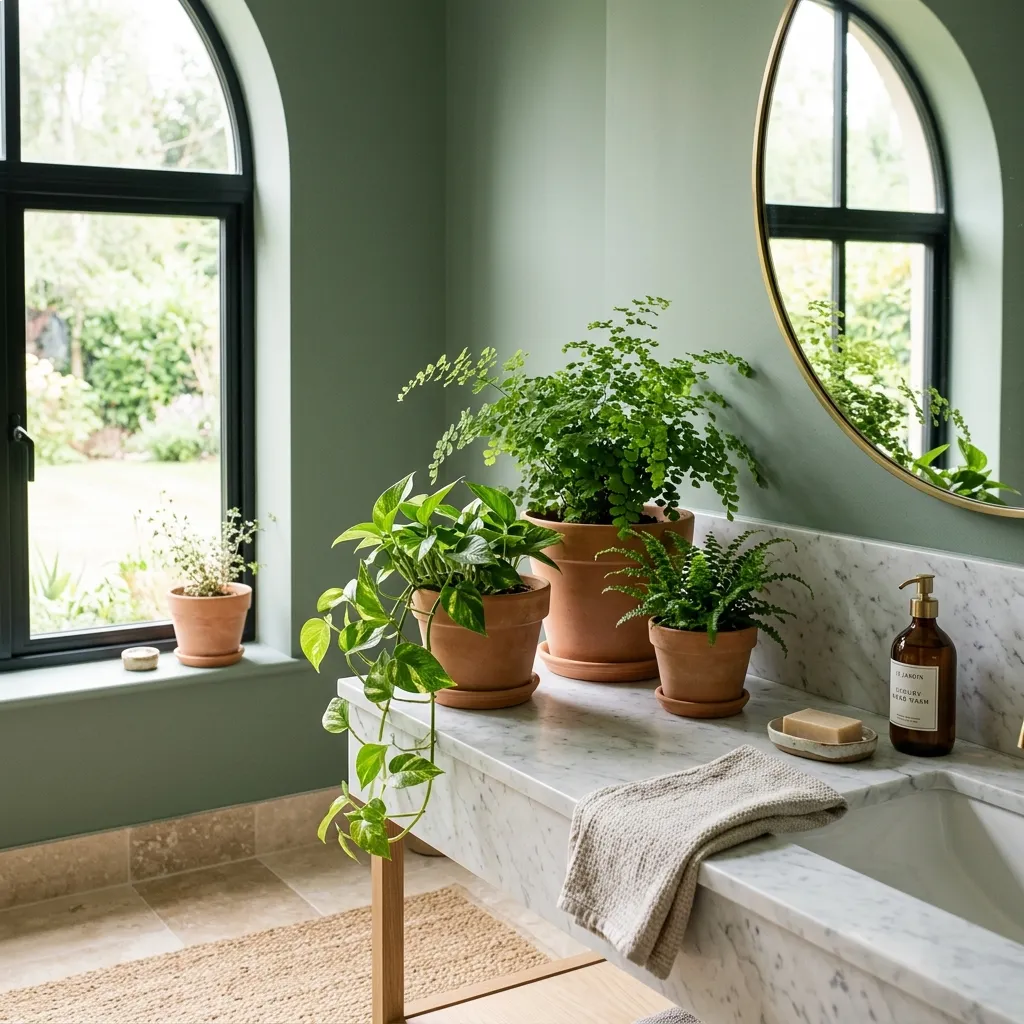 Potted Plants in Clay Planters