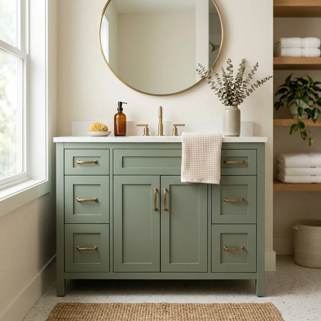 Sage Green Vanity Upgrade