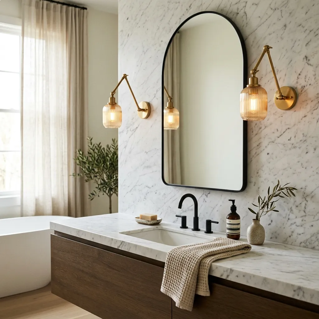. Seamless Marble Backsplash and Countertops