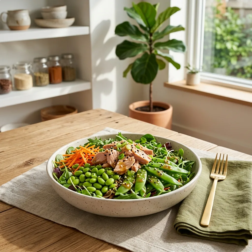 Sesame Ginger Tuna and Edamame Salad