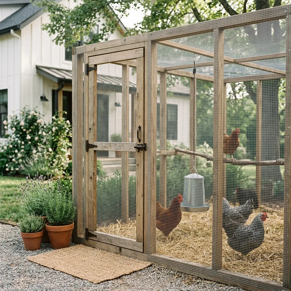 Simple Hardware Cloth Walk-In Run