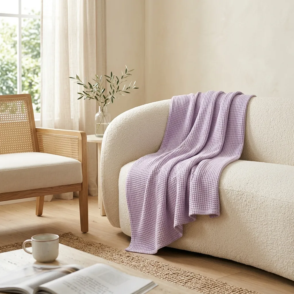 . Soft Lilac Throw Blankets