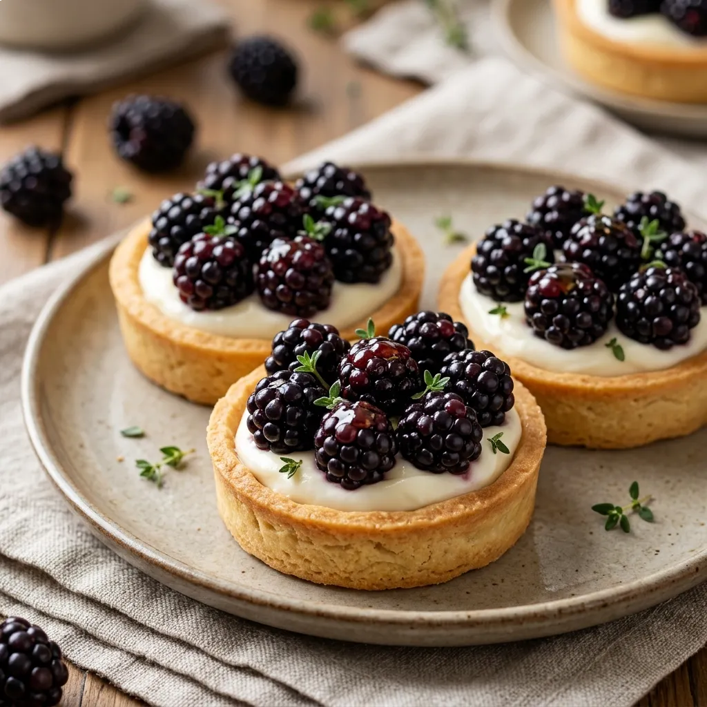 Sophisticated Blackberry Thyme Tartlets