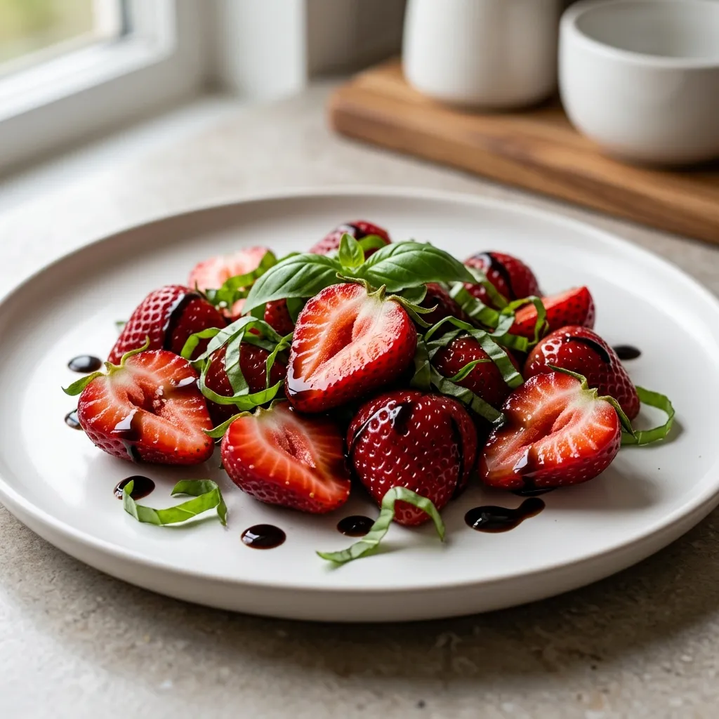 Strawberry Basil Balsamic Plate