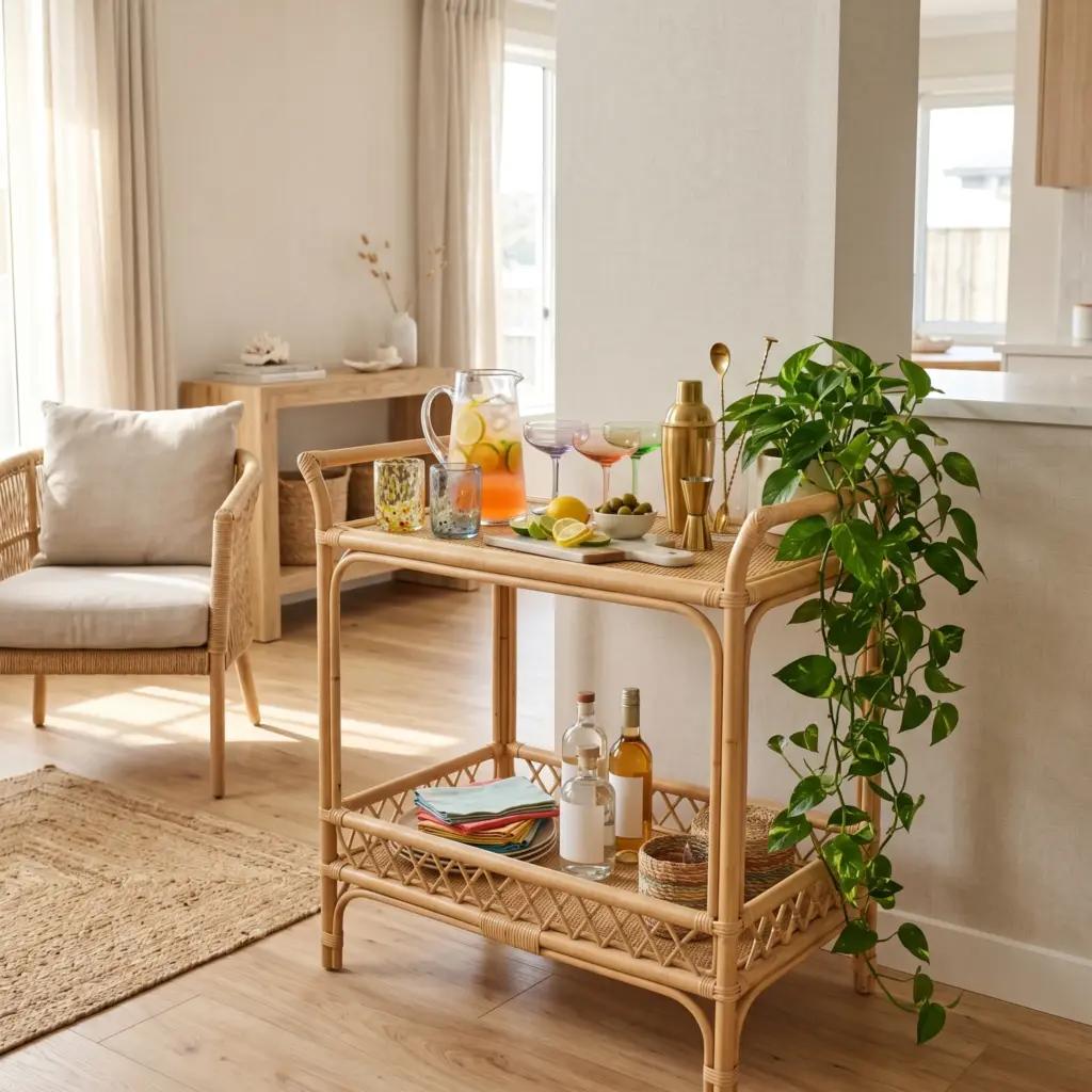 Style a Rattan Bar Cart