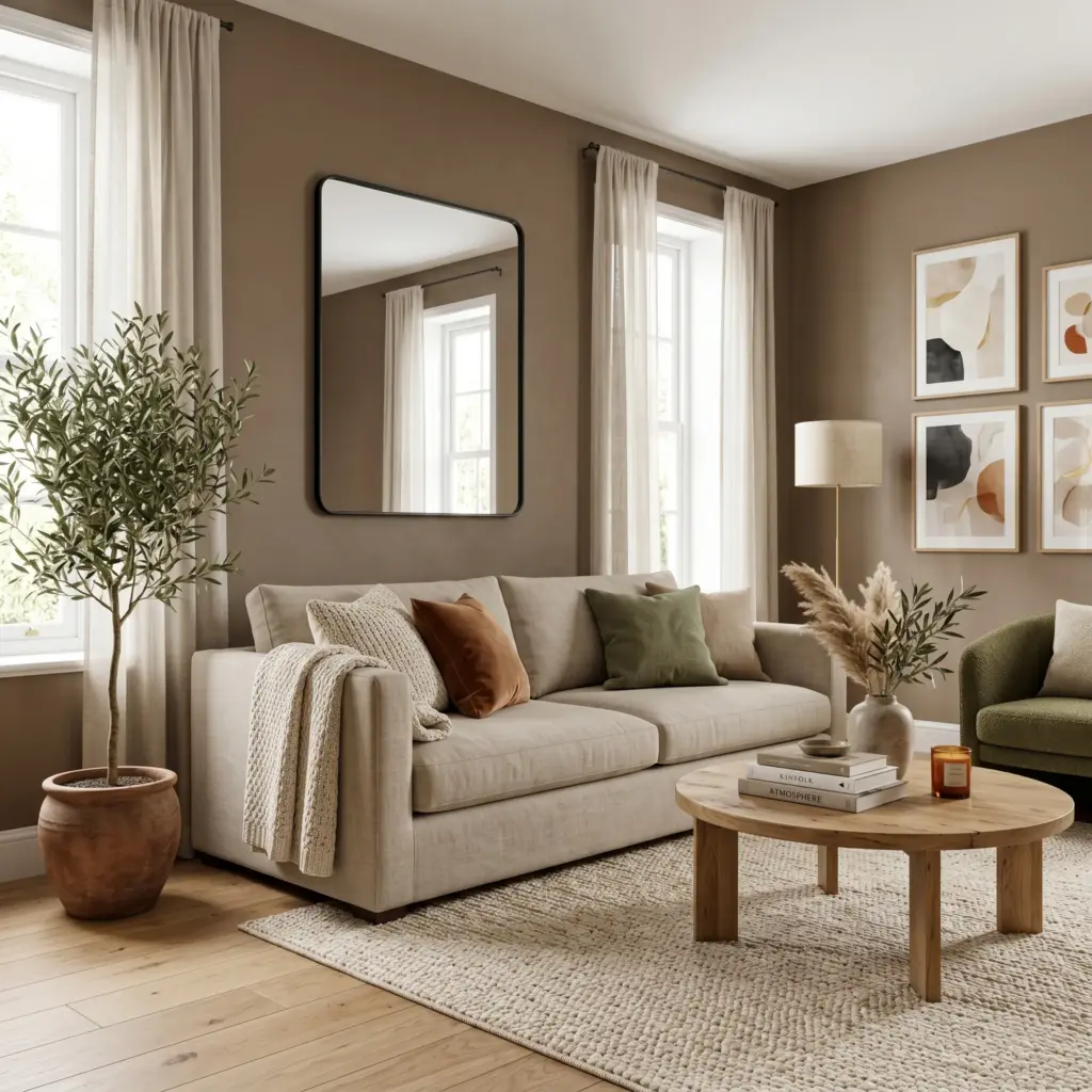 Swap Bright White for Warm Taupe