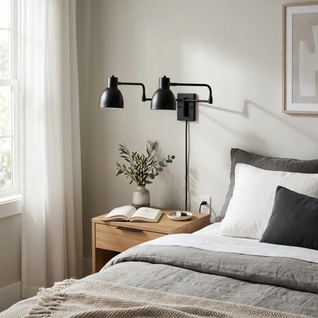 Swap Table Lamps for Plug-In Sconces