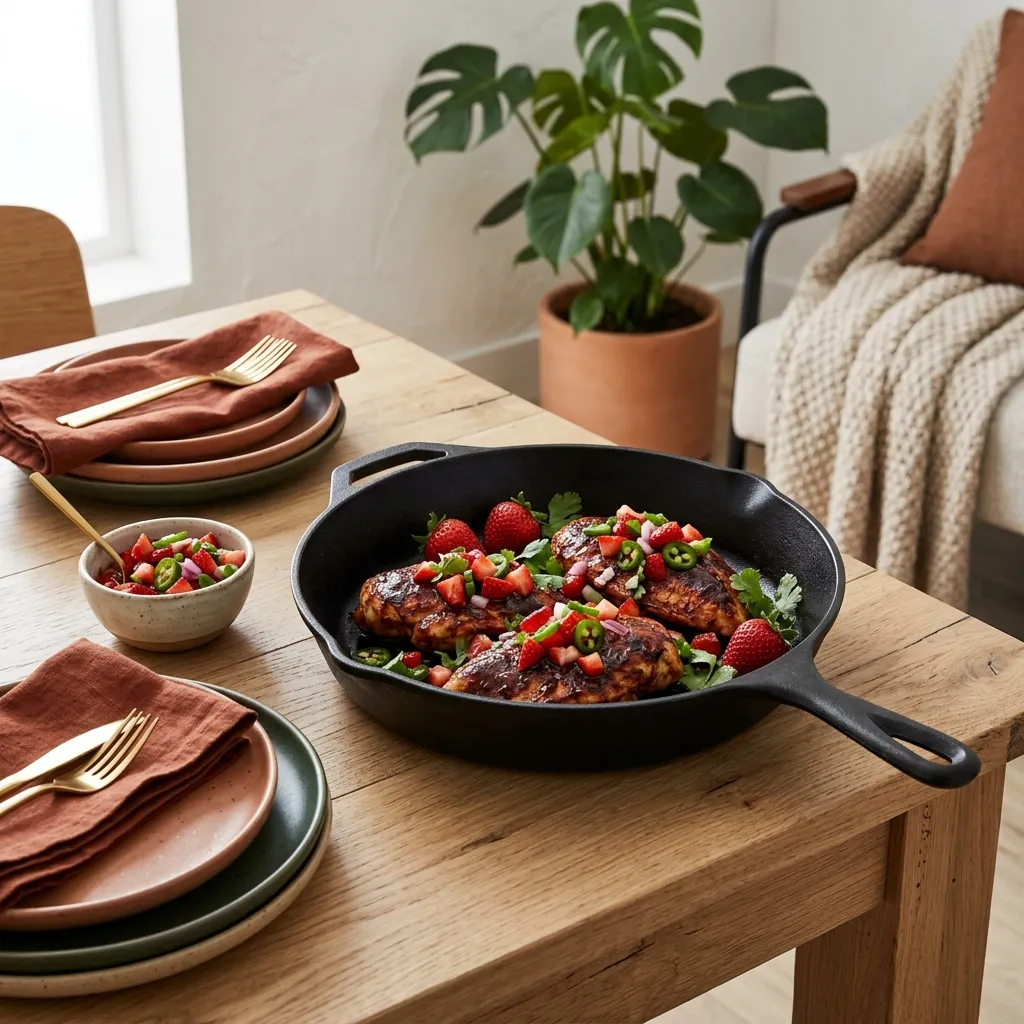 Sweet Strawberry Chipotle Chicken Skillets