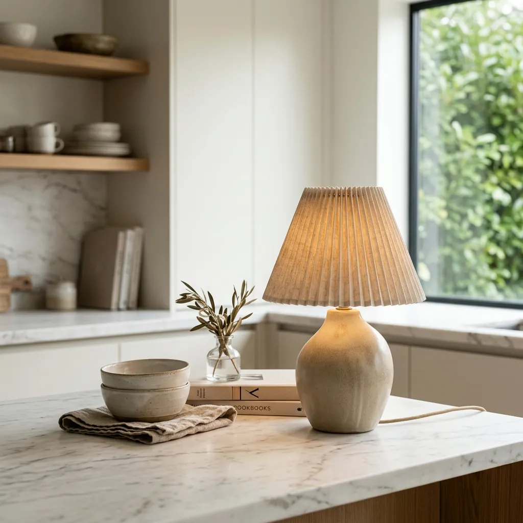 Table Lamps on Kitchen Counters