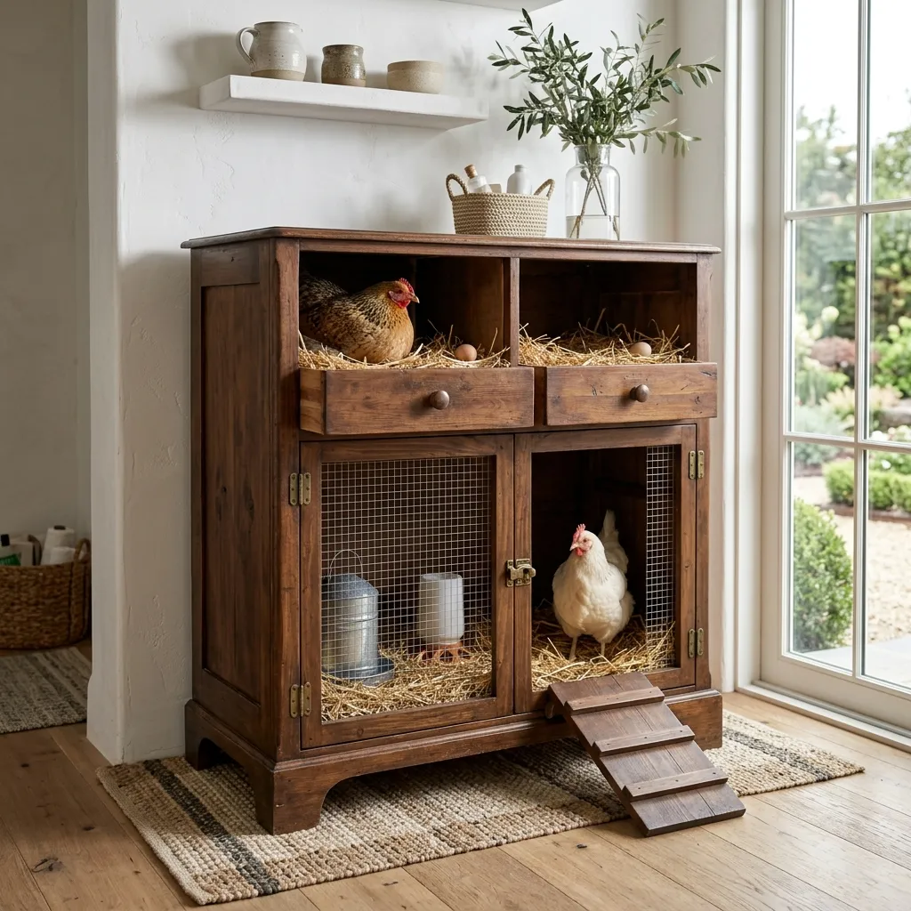 The Repurposed Old Dresser Coop