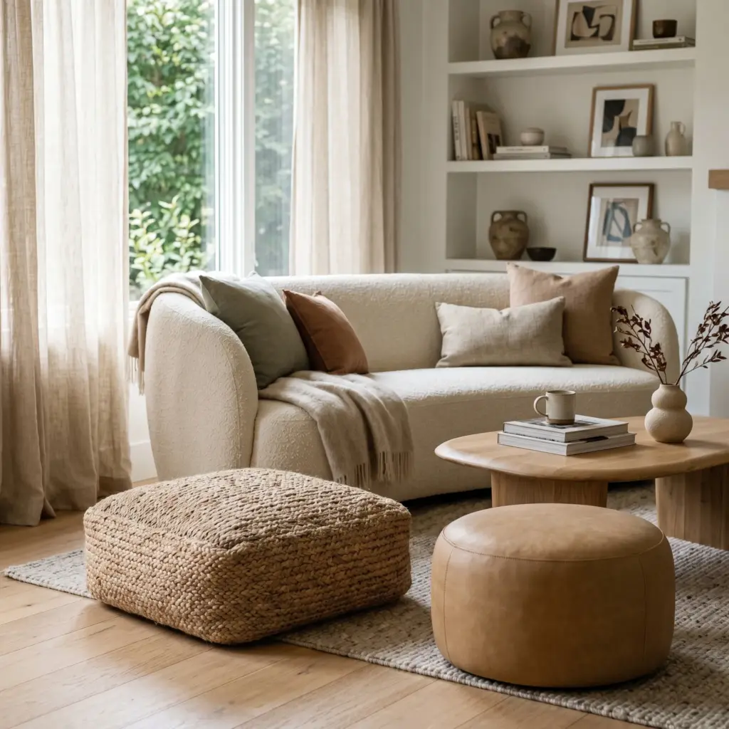 Toss in a Floor Pouf or Ottoman