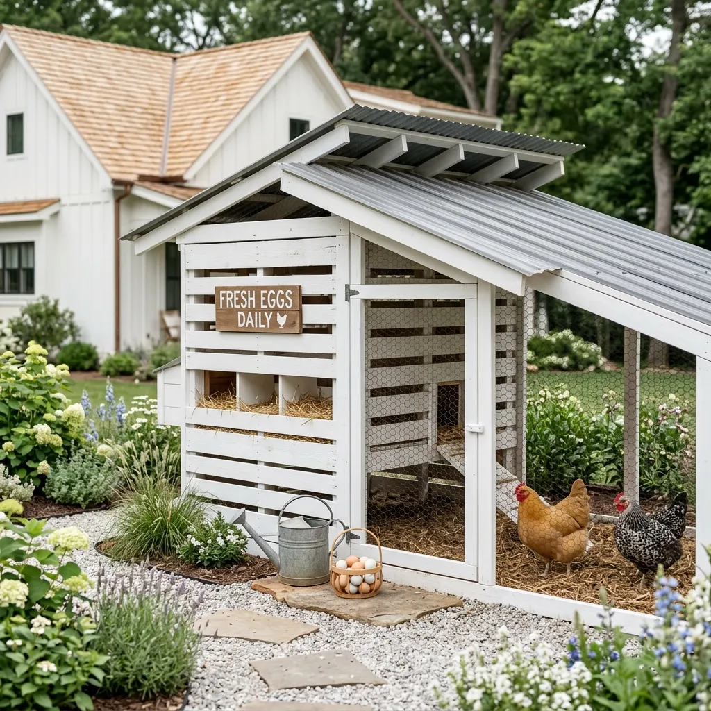 Upcycled Wooden Pallet Coop