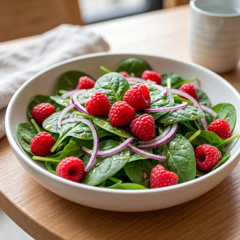 Vibrant Raspberry & Spinach Salad