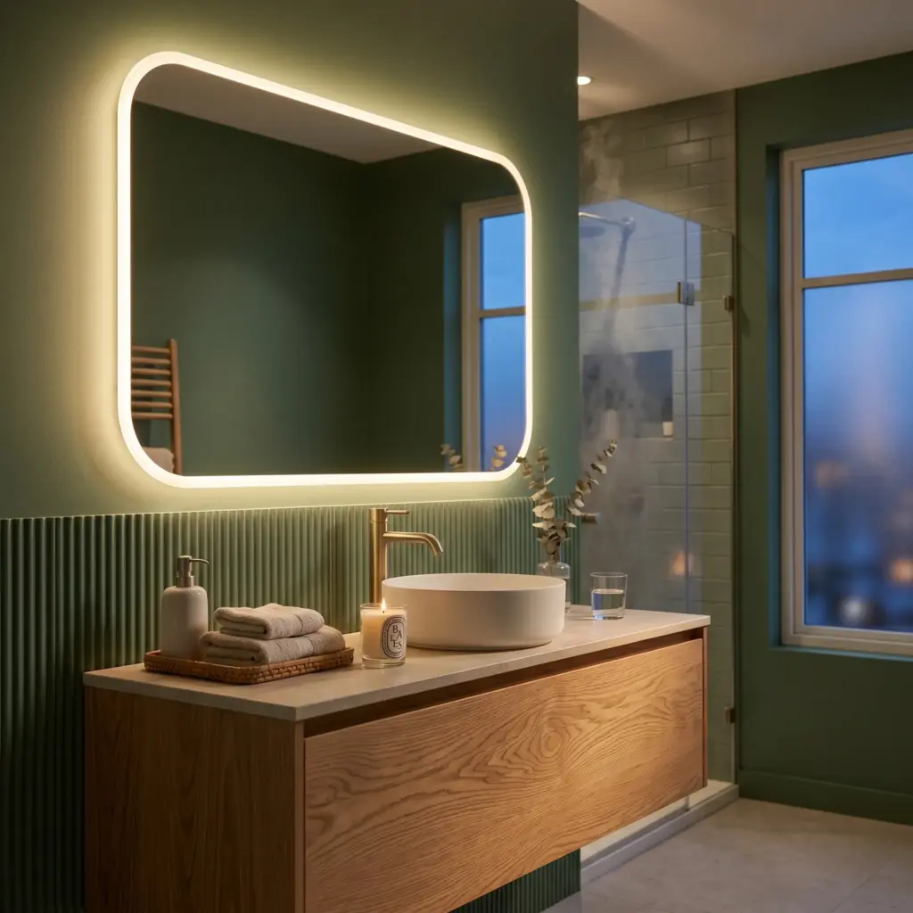 Warm LED Backlit Mirrors