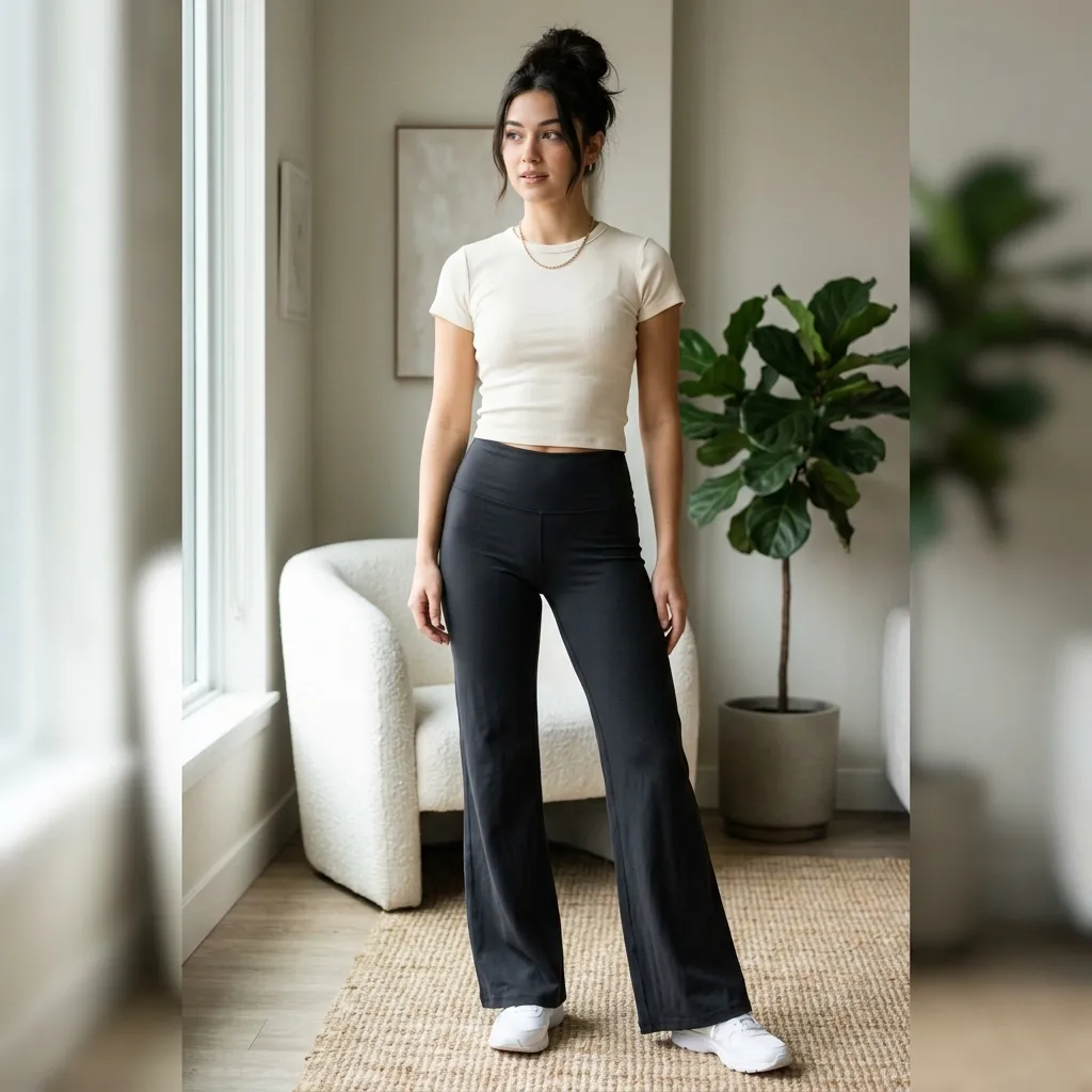 Wide-Leg Yoga Pants and Baby Tees