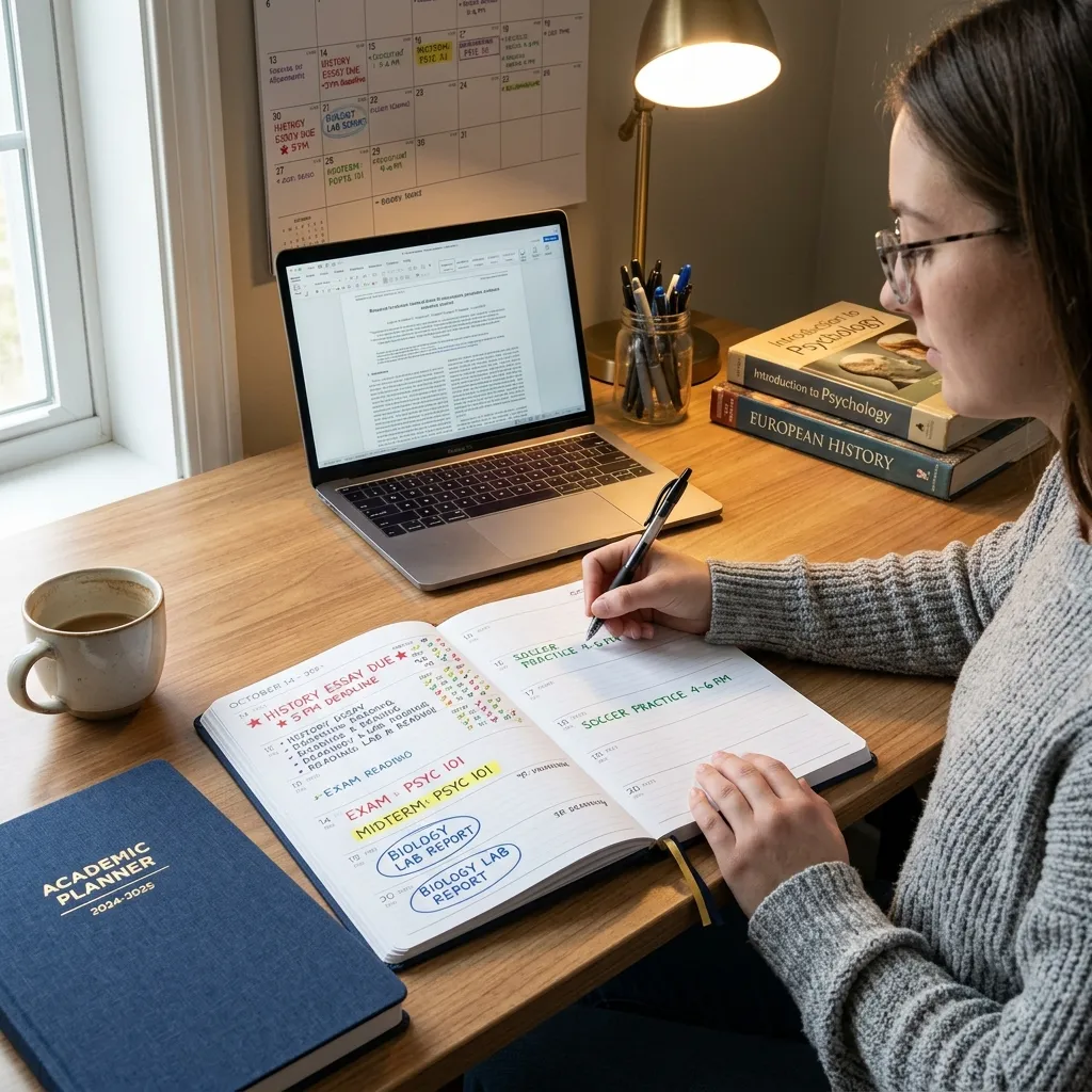 A Functional Academic Planner or Desktop Calendar