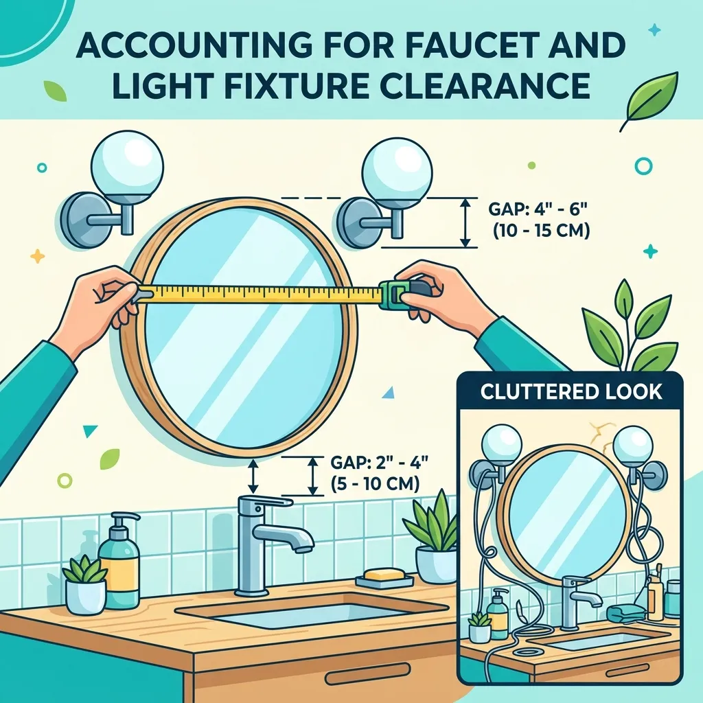 Accounting for Faucet and Light Fixture Clearance