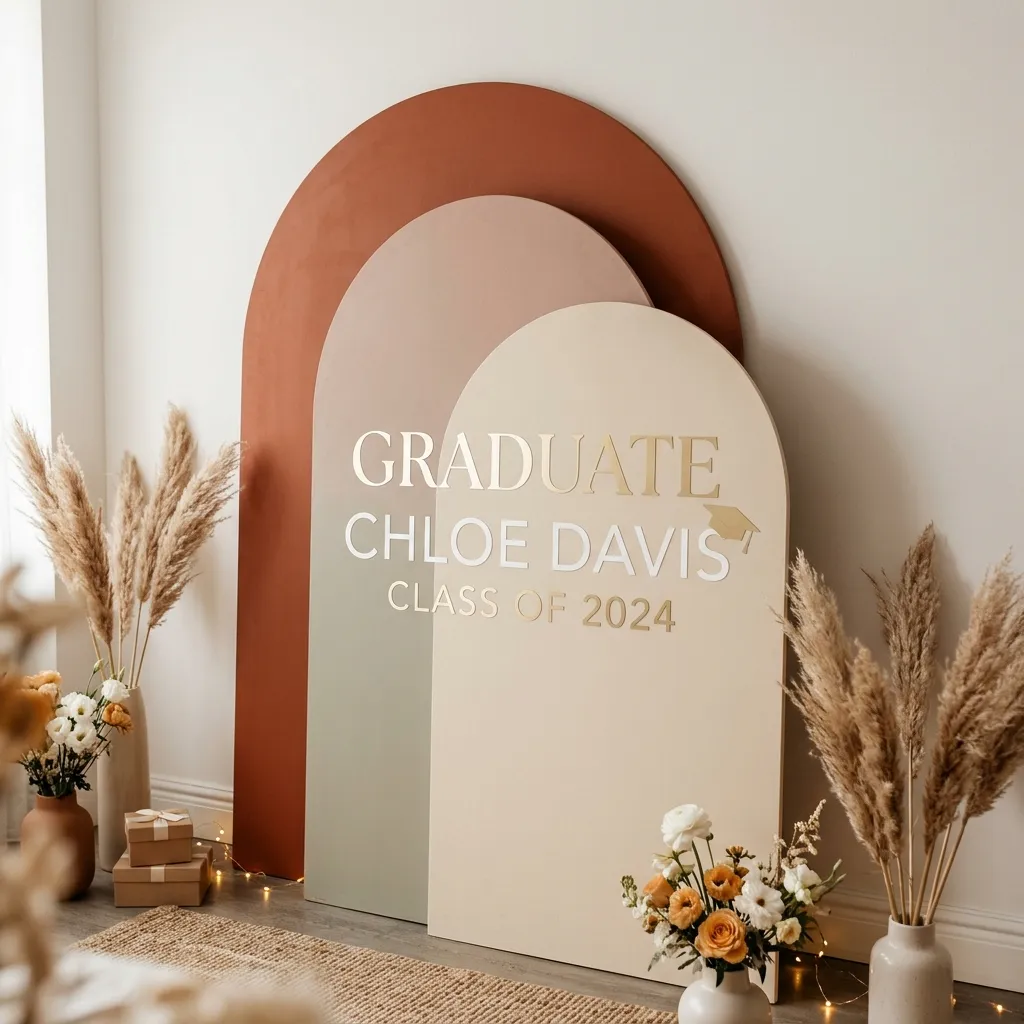 Arch Panel Trios with Custom Vinyl