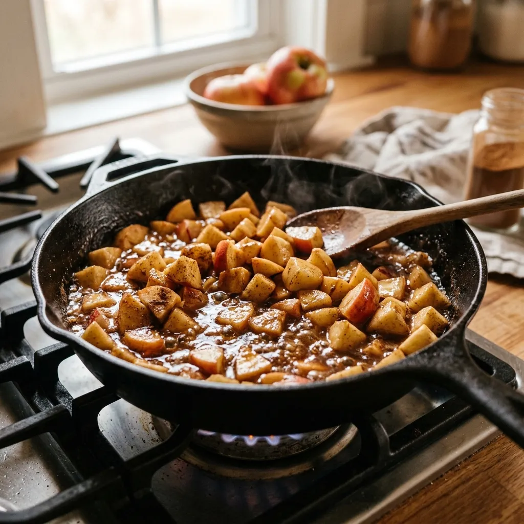 Cinnamon-Spiced Stoved Apples