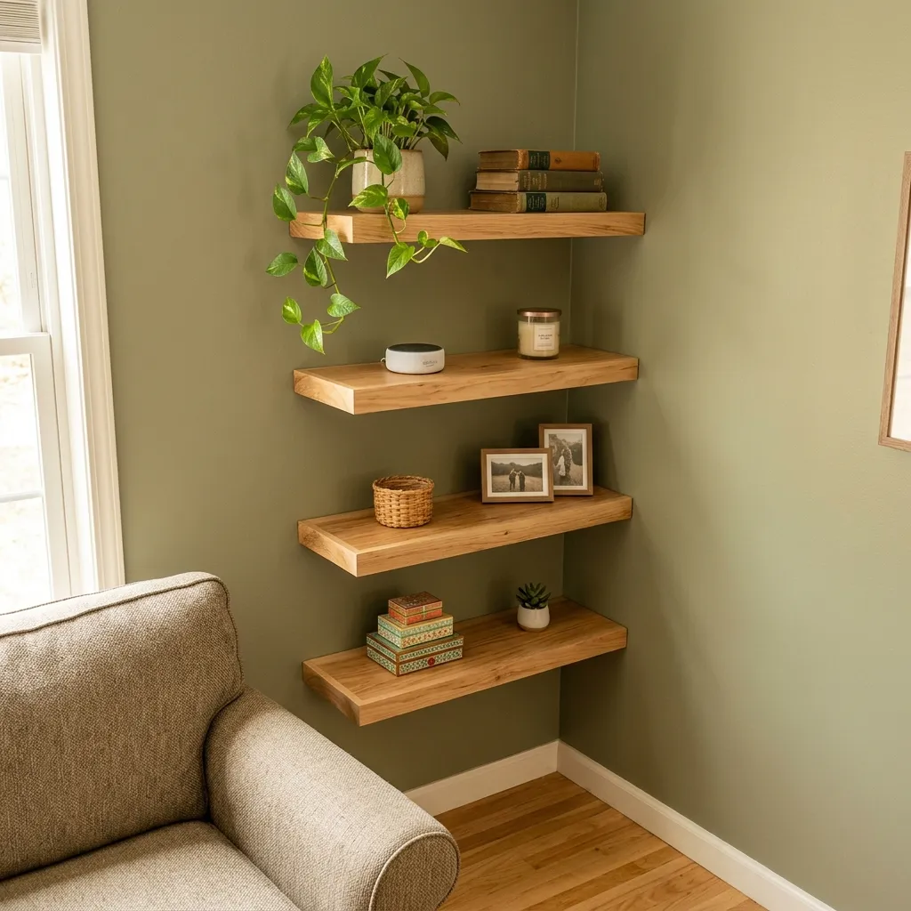 Corner Floating Shelves