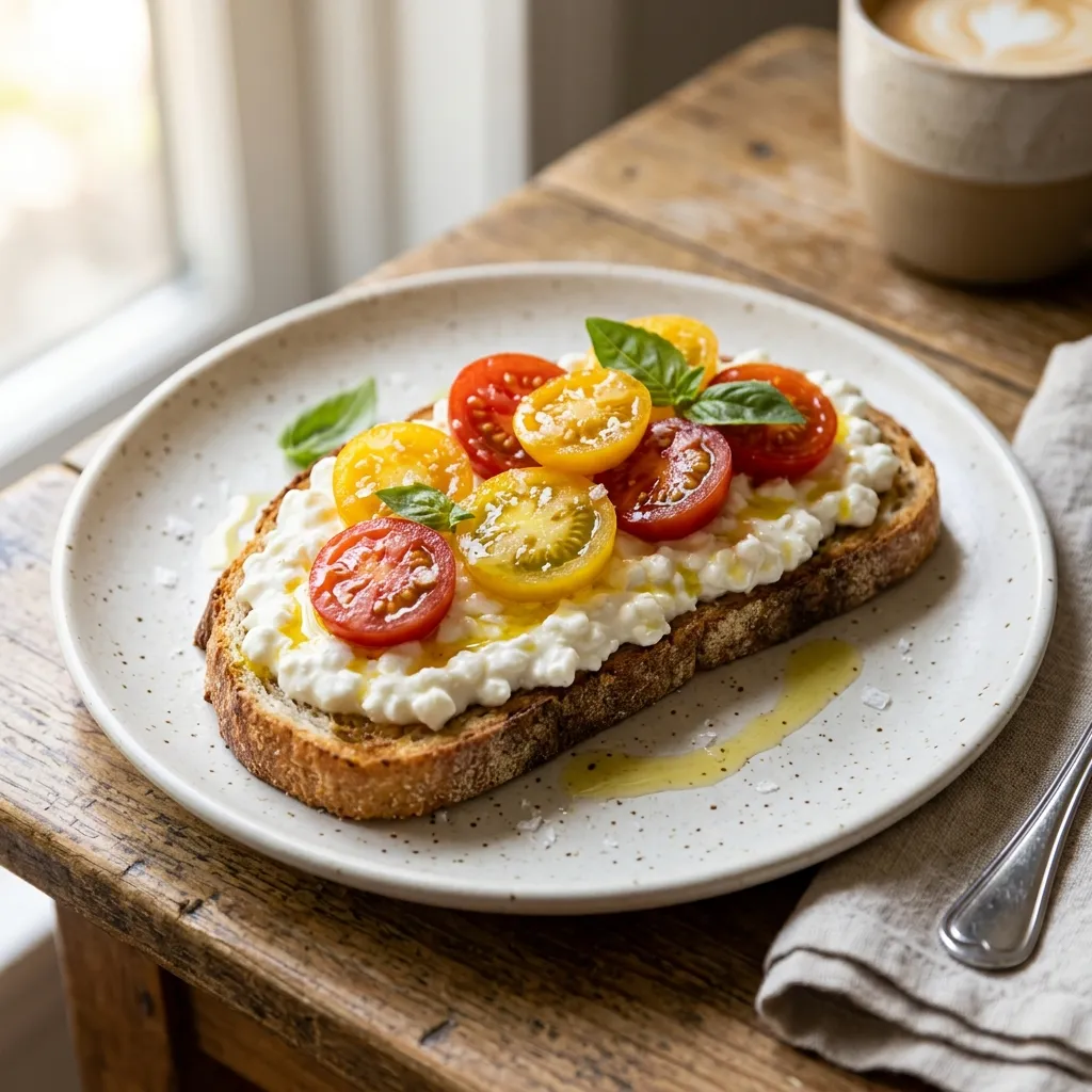 Cottage Cheese Caprice Toast