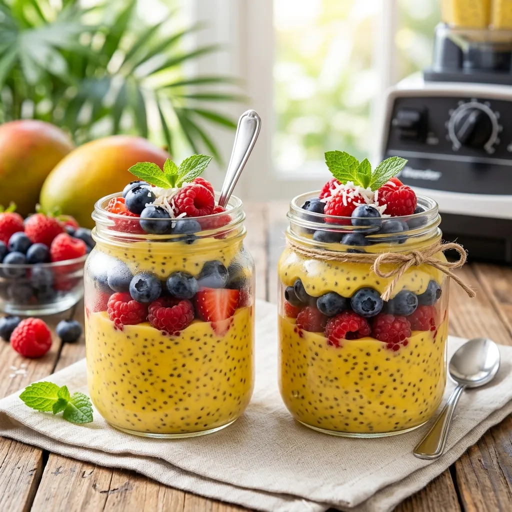 Creamy Blender Mango Chia Pudding