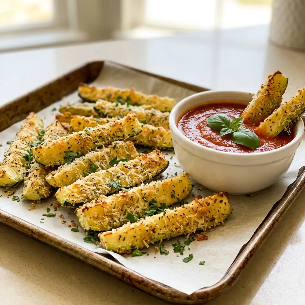 Crispy Baked Parmesan Zucchini Fries