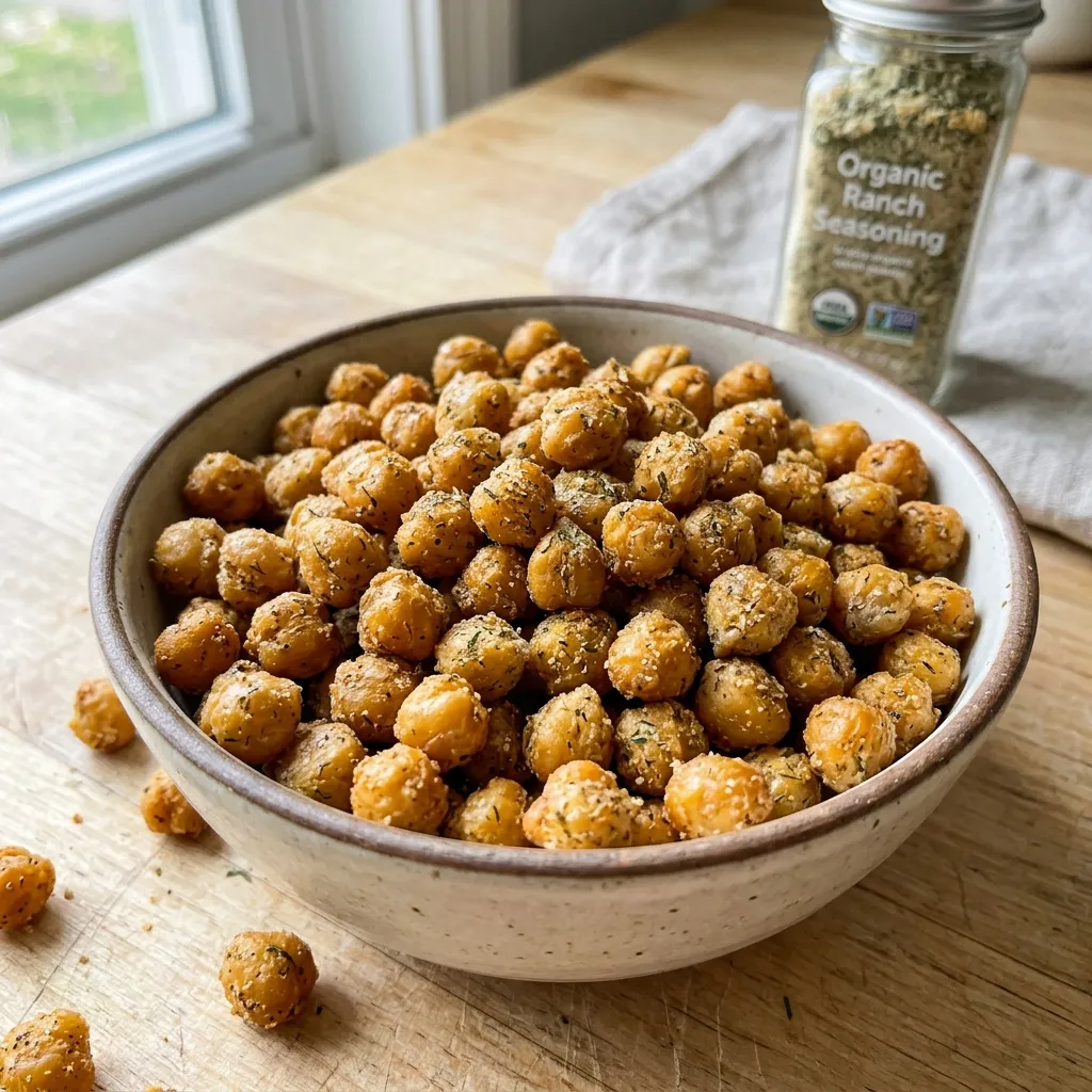 Crispy Roasted Ranch Chickpeas
