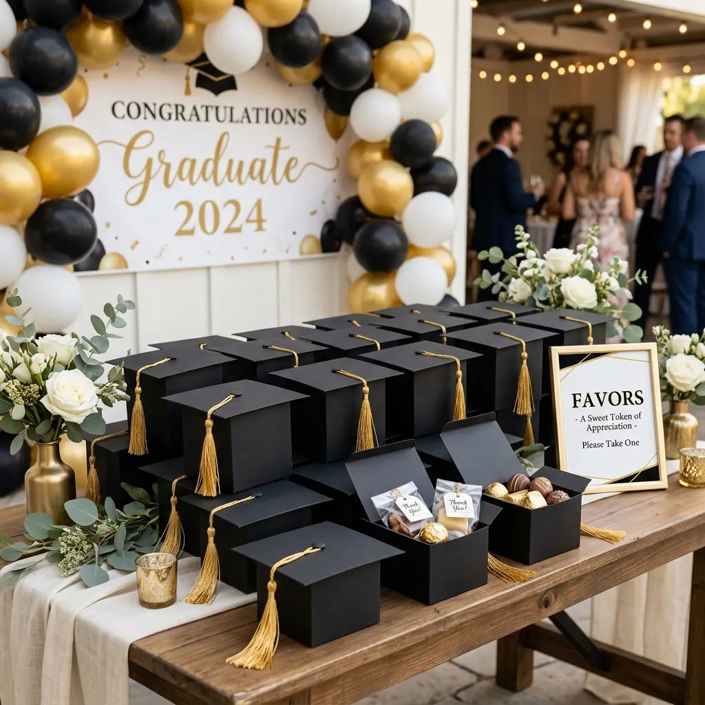 Custom Cap-Shaped Favor Boxes