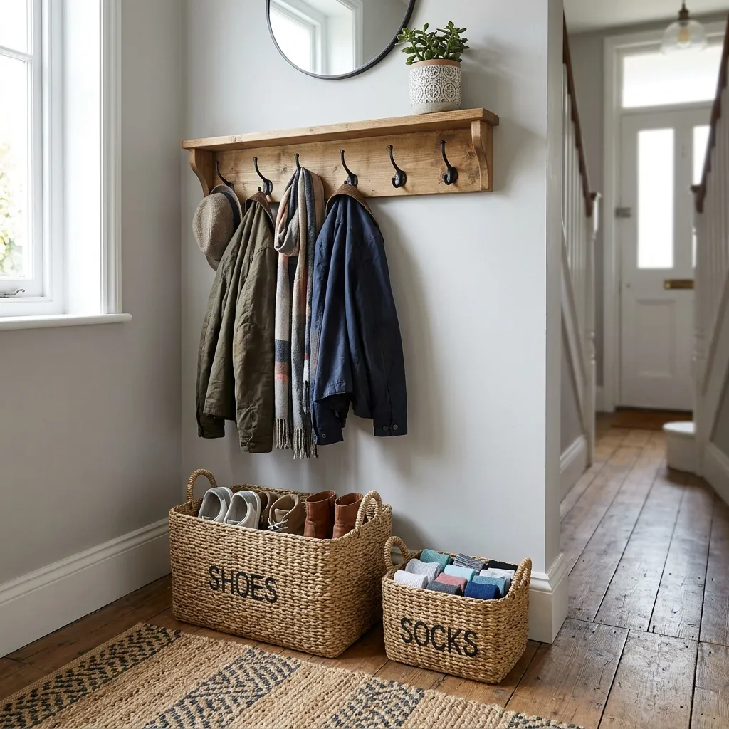 Dedicated Shoe and Sock Bins