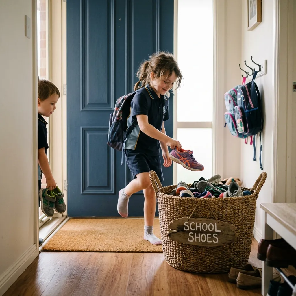 Designated Shoe Drop Baskets