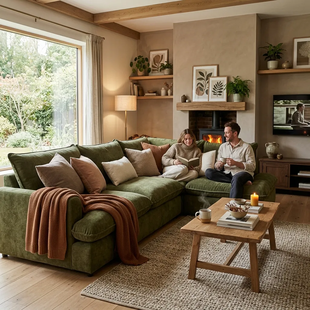Earthy Contemporary Chenille Lounge