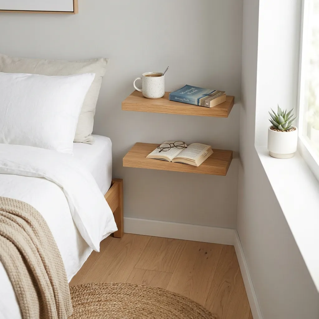 Floating Bedside Shelves