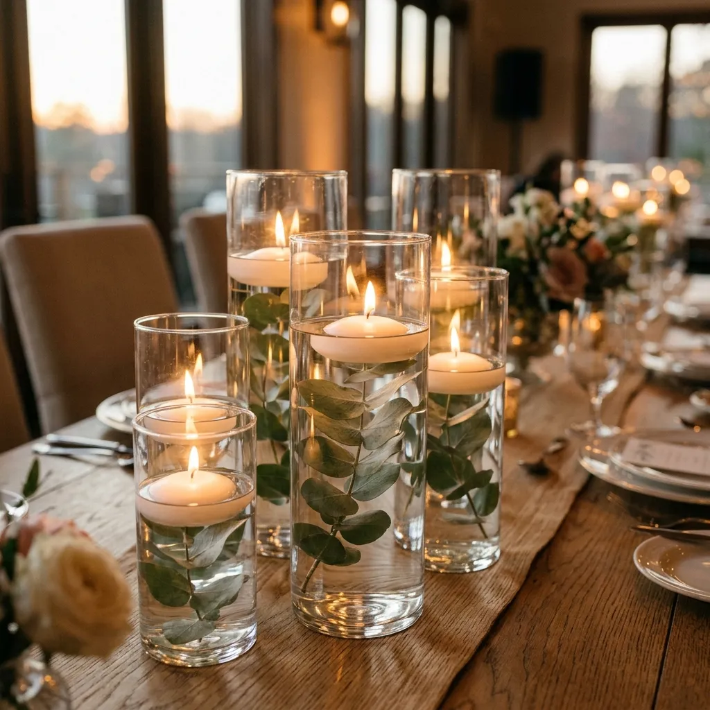 Floating Candles and Eucalyptus
