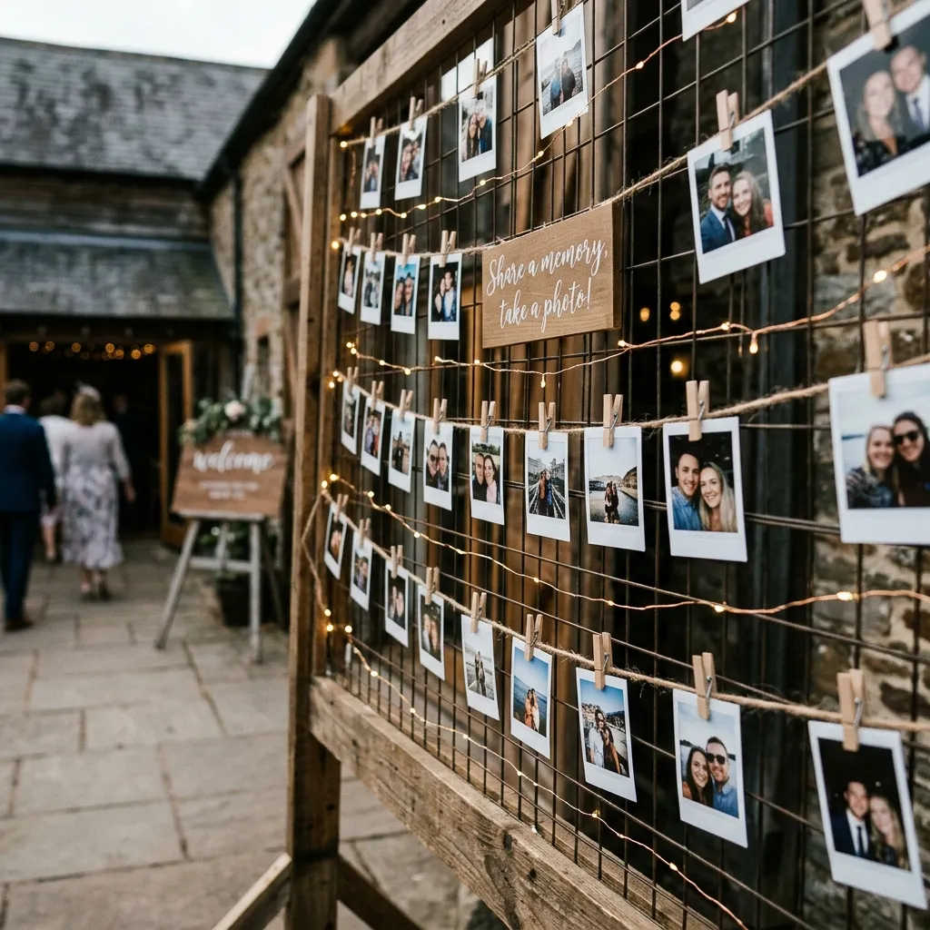 Floating Polaroid Memory Strings