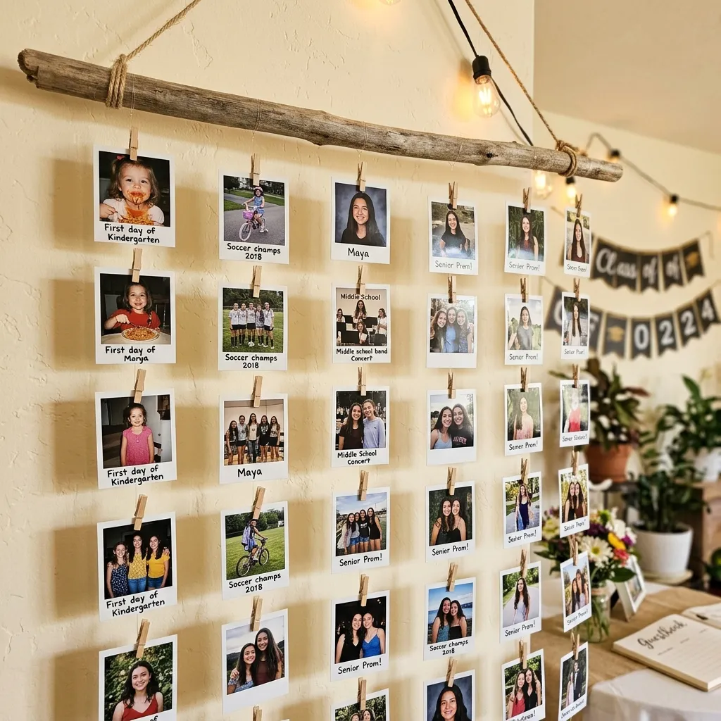 Floating Polaroid Photo Backdrop