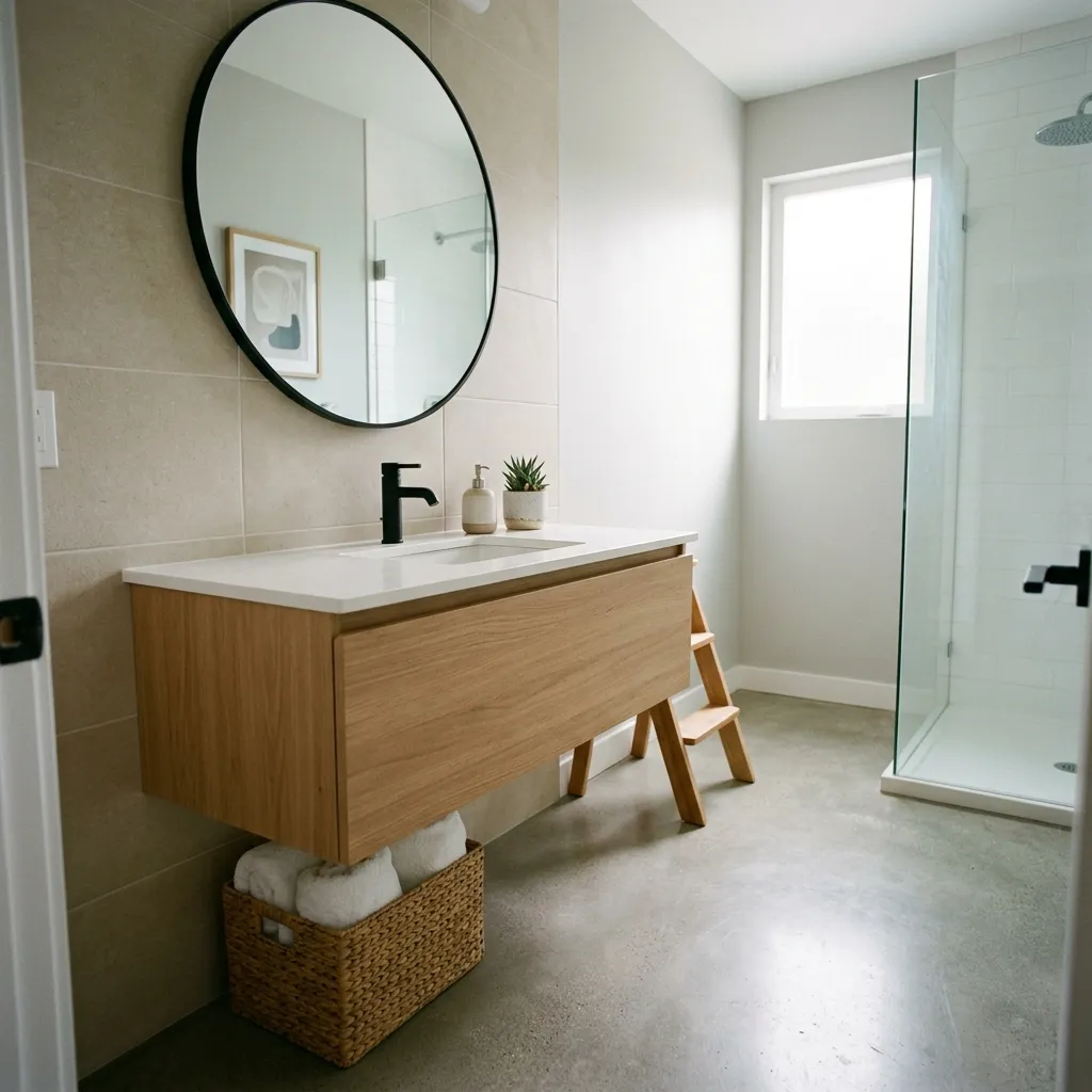 Floating Vanities for a Spacious Feel