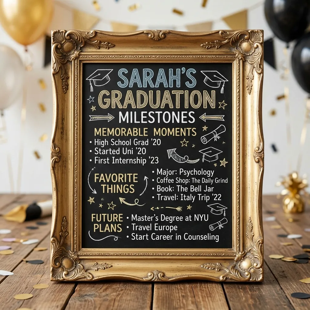 Framed Milestone Chalkboard Sign