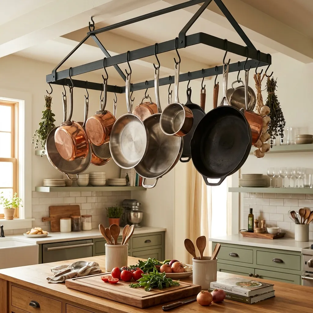 Hang Pots and Pans Overhead